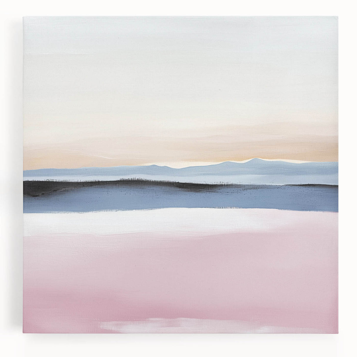 Colorful Abstract Wall Art – Soft Pink and Blue Modern Canvas Print