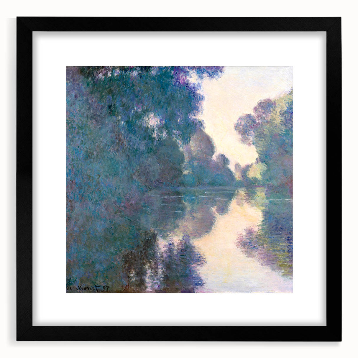 Impressionism Wall Art: Morning on the Seine by Claude Monet Prints