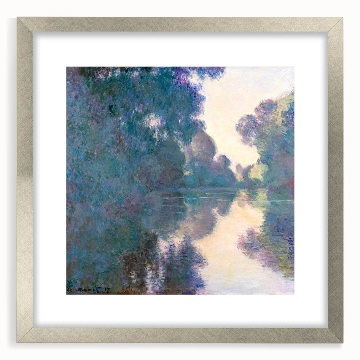 Impressionism Wall Art: Morning on the Seine by Claude Monet Prints