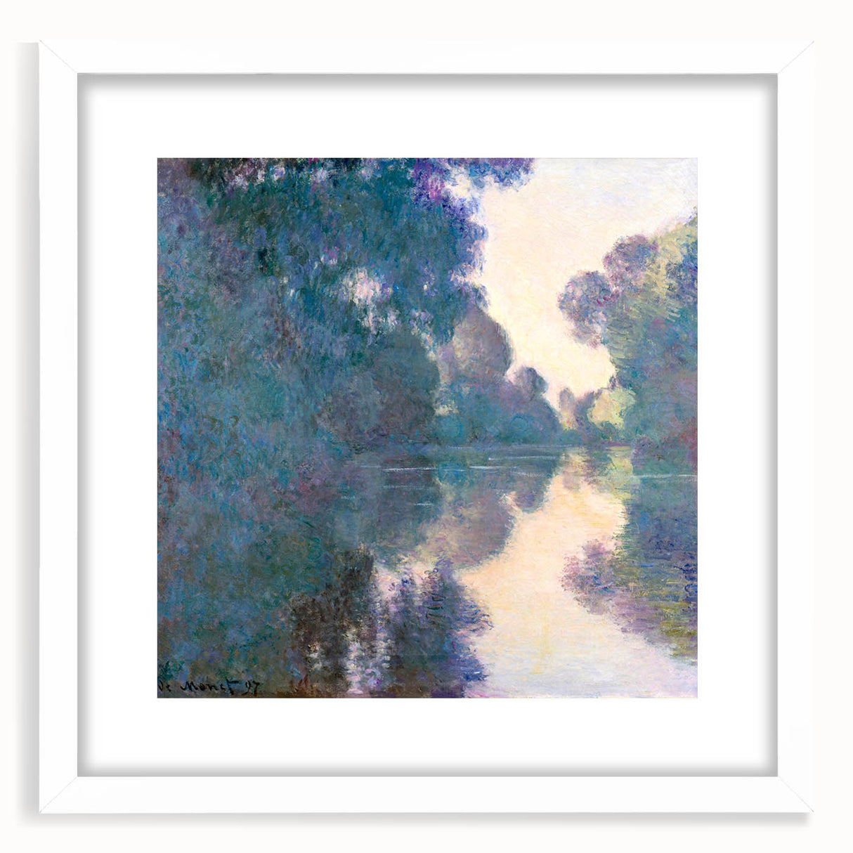 Impressionism Wall Art: Morning on the Seine by Claude Monet Prints
