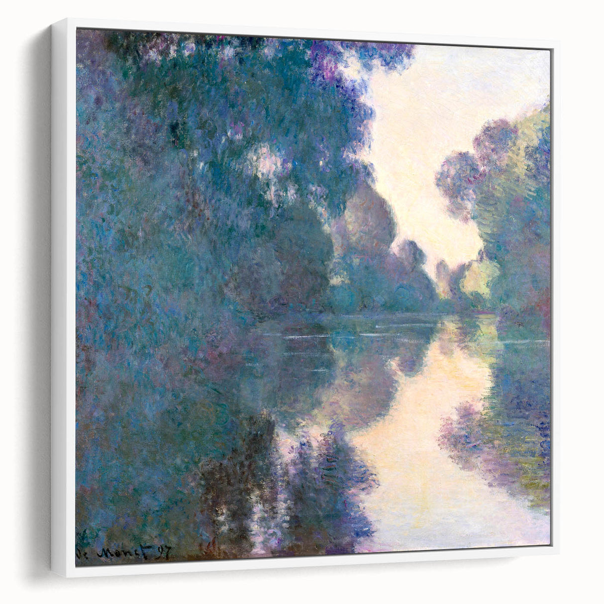 Impressionism Wall Art: Morning on the Seine by Claude Monet Prints