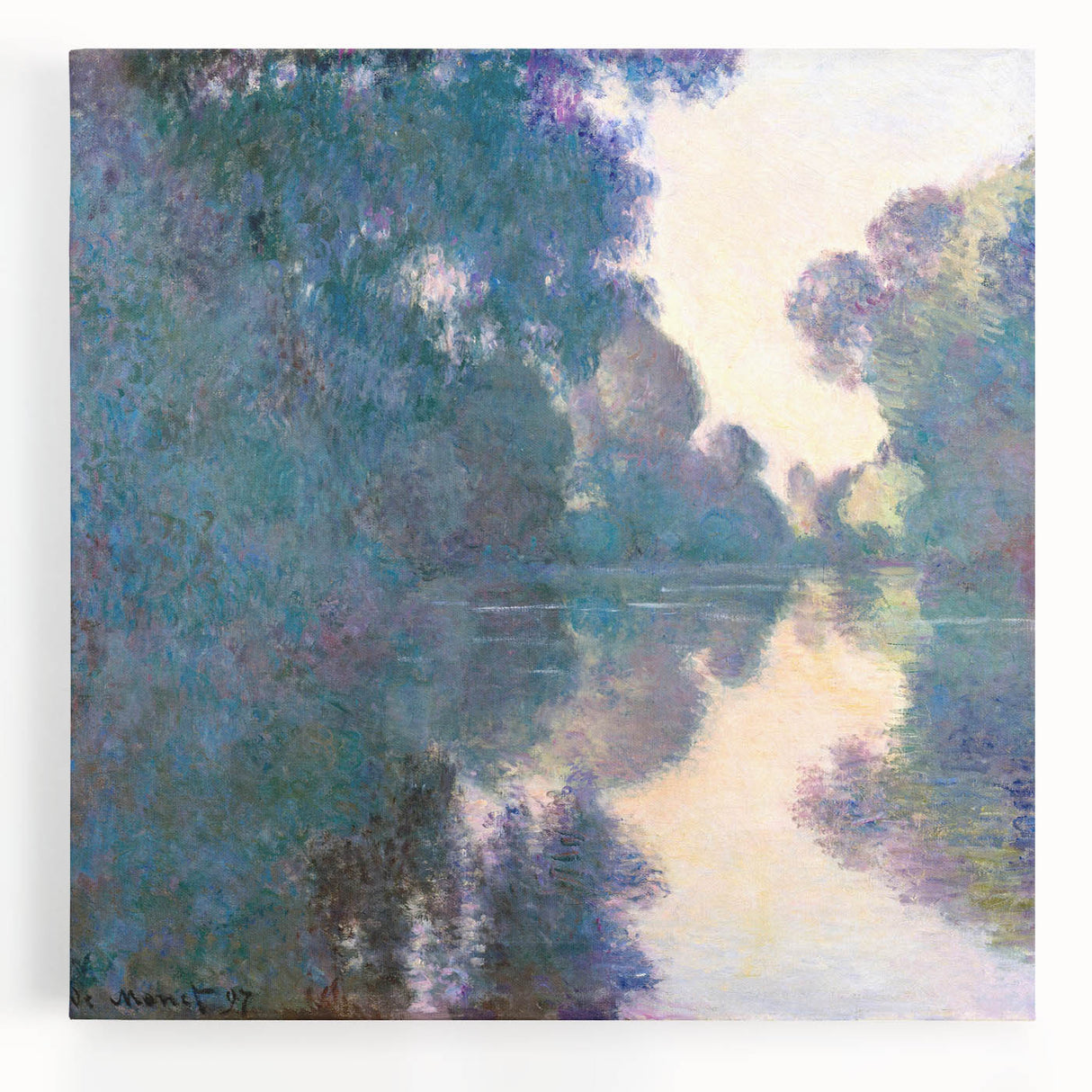 Impressionism Wall Art: Morning on the Seine by Claude Monet Prints