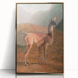 Romanticism Art: Guanaco by Agasse - Classic Wildlife Canvas Print