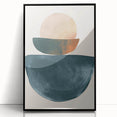 Framed acrylic wall art featuring a minimalist abstract design in black, perfect for modern interiors. This piece adds a touch of elegance to any room decor.