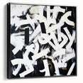 Modern Abstract Wall Art – Bold Black and White Geometric Canvas