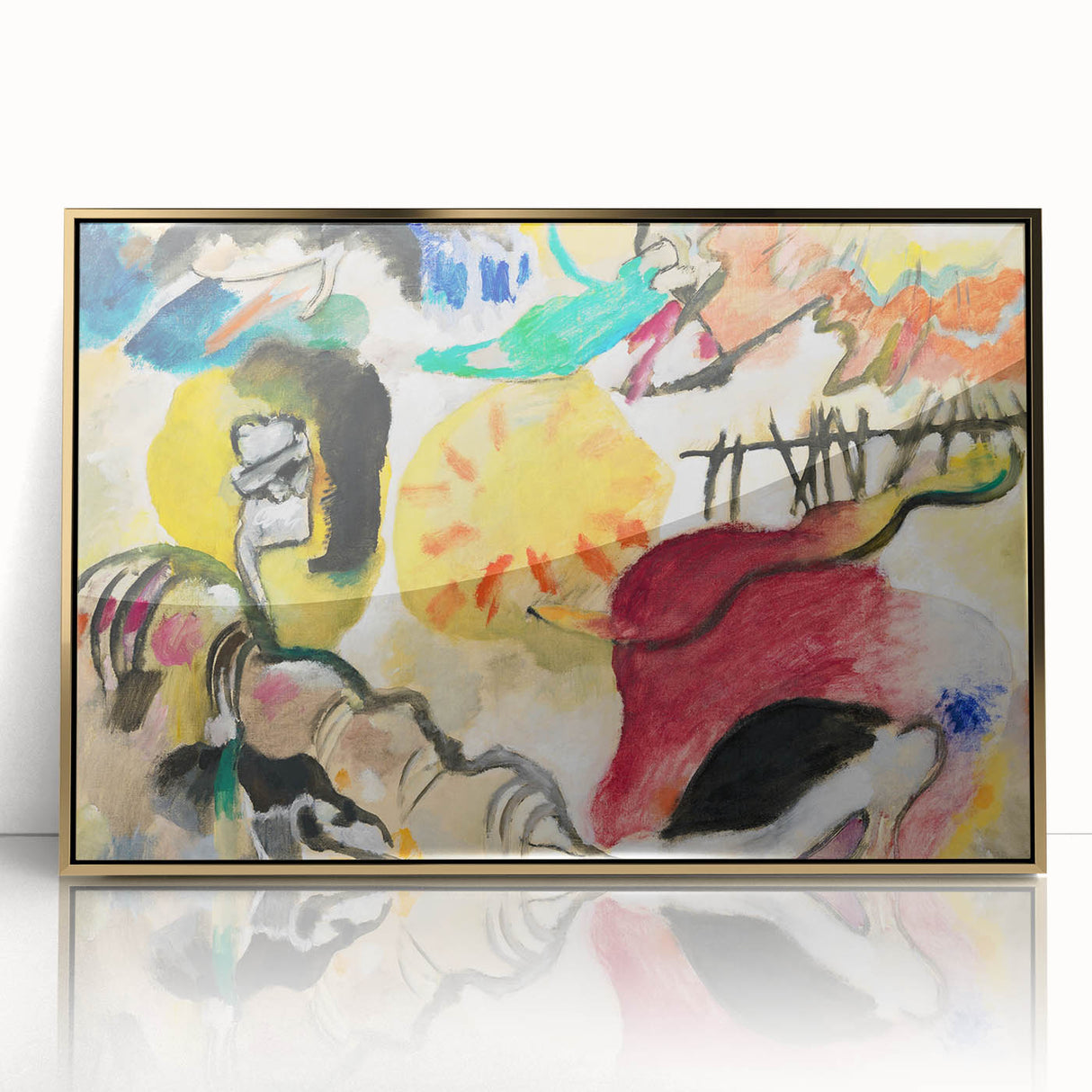 Modern Wall Art - Abstract Garden of Love - Vibrant Contemporary Decor