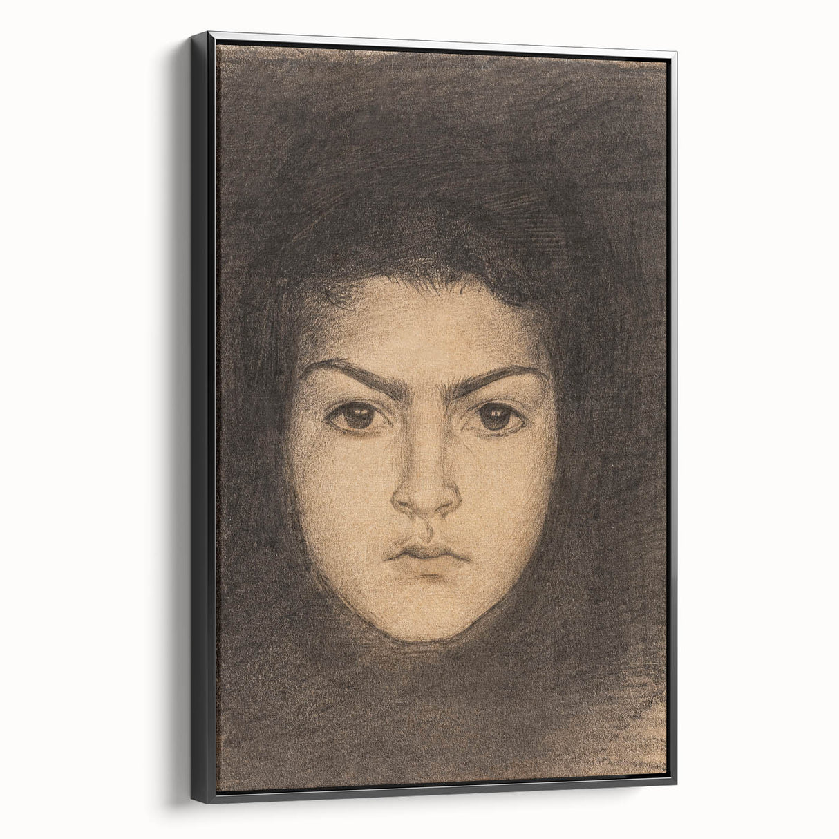Fine Art Realism: Intense Portrait of a Woman Realism Canvas Wall Art