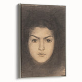 Fine Art Realism: Intense Portrait of a Woman Realism Canvas Wall Art