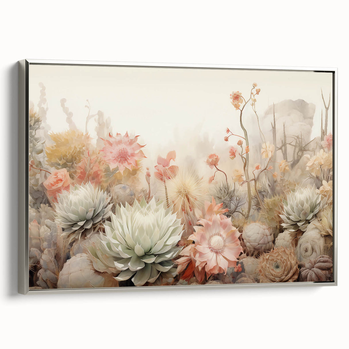 Elegant Floral Living Room Wall Art - Modern Canvas Wall Art