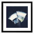 Contemporary Abstract Canvas – Bold Navy and White Minimalist Art