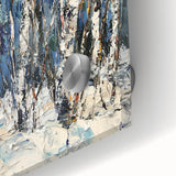 Close-up view of an abstract floral design on acrylic glass, showcasing vibrant colors and intricate details, ideal for modern home decor or art enthusiasts.