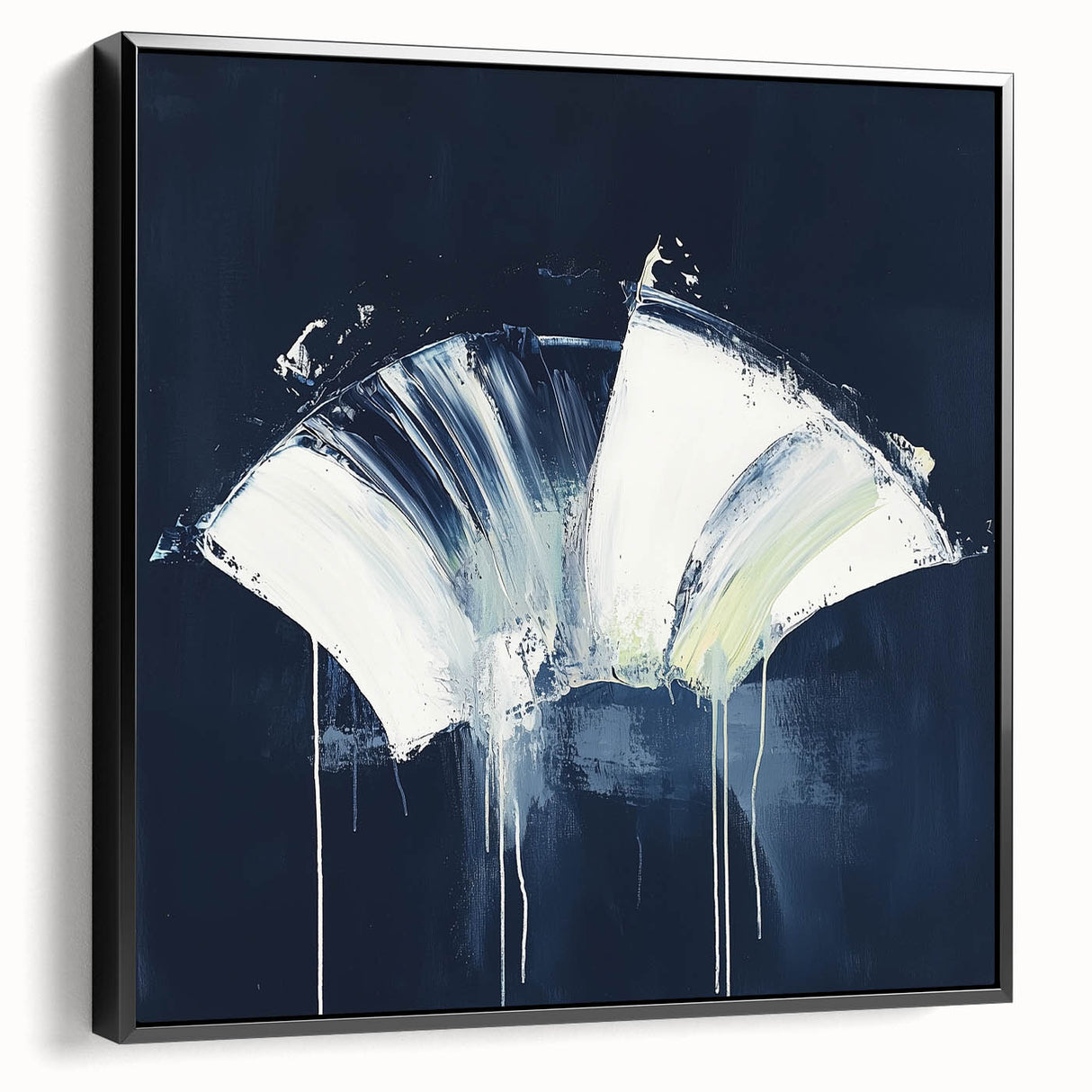 Geometric Abstract Wall Decor – Navy Minimalist Modern Canvas Art