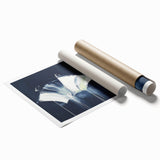 Geometric Abstract Wall Decor – Navy Minimalist Modern Canvas Art