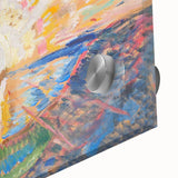 Expressionist Art: Radiant Sunburst Landscape with Vibrant Colors