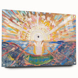 Expressionist Art: Radiant Sunburst Landscape with Vibrant Colors