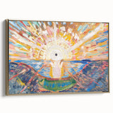Expressionist Art: Radiant Sunburst Landscape with Vibrant Colors