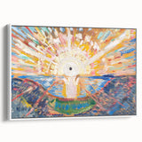 Expressionist Art: Radiant Sunburst Landscape with Vibrant Colors