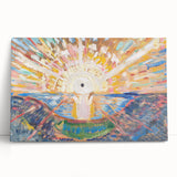 Expressionist Art: Radiant Sunburst Landscape with Vibrant Colors