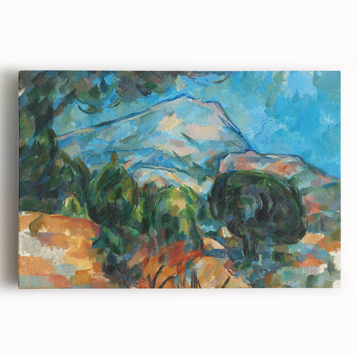 Mount Sainte-Victoire Landscape - Cézanne Impressionist Canvas Print