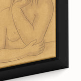 Minimalist Figurative Wall Art - "Seated" by Mikulas Galanda in Warm Tones