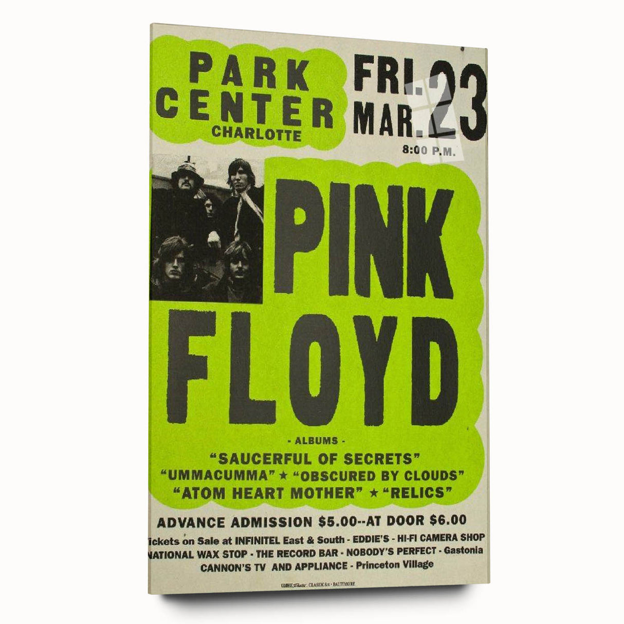 Pink Floyd Retro Concert Poster – Vintage 1970s Print