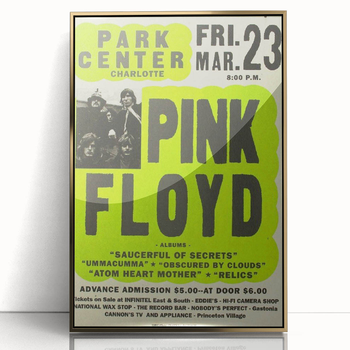 Pink Floyd Retro Concert Poster – Vintage 1970s Print