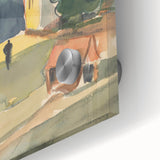 Detailed Art Realism: Abstract Urban Pedestrian Scene Realism Canvas Print