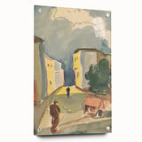 Detailed Art Realism: Abstract Urban Pedestrian Scene Realism Canvas Print