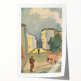 Detailed Art Realism: Abstract Urban Pedestrian Scene Realism Canvas Print