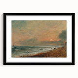 Romanticism Art: Hove Beach by Constable - Seascape Canvas Print