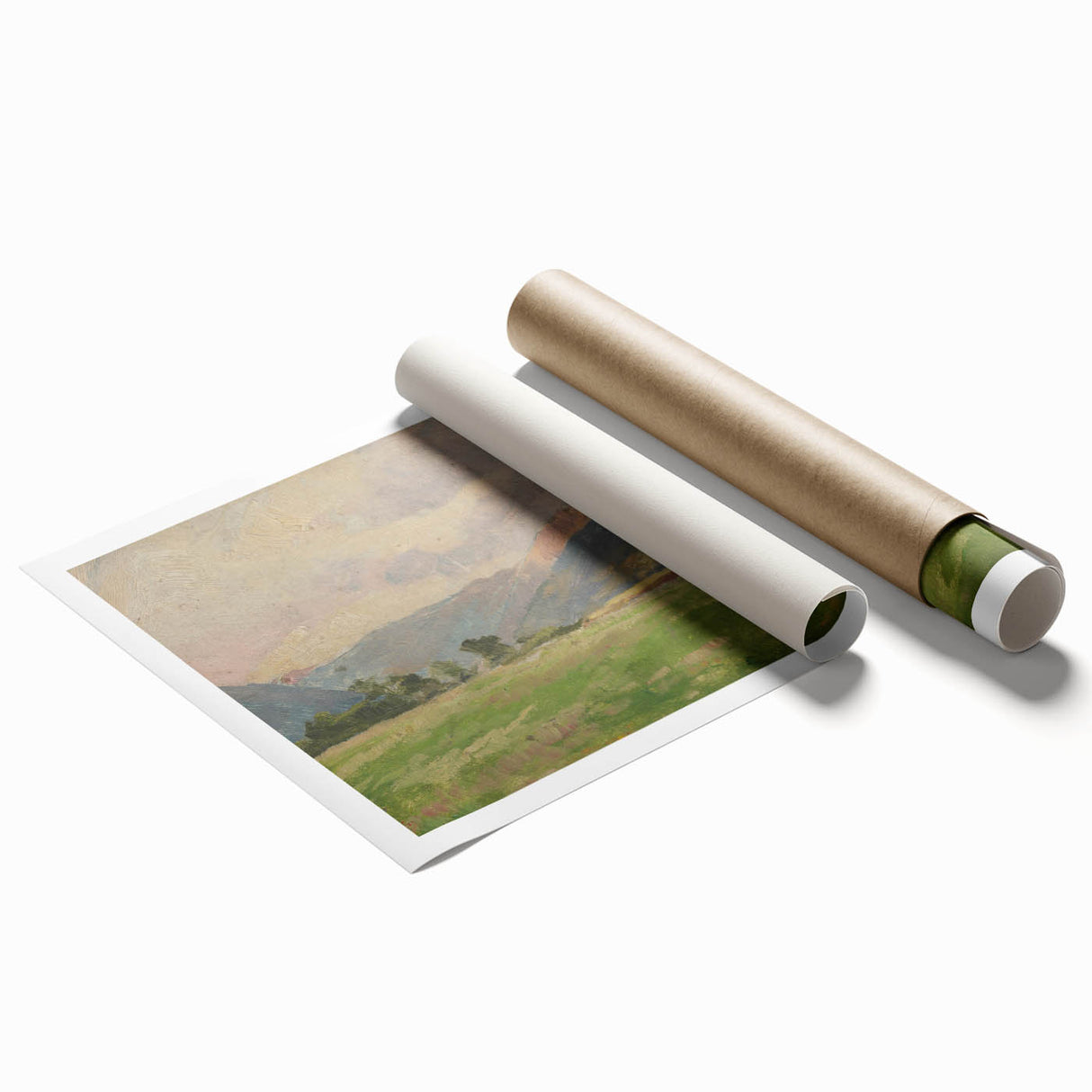 Mountain Meadow Impressionist Art - Lajos Csordák Landscape Print