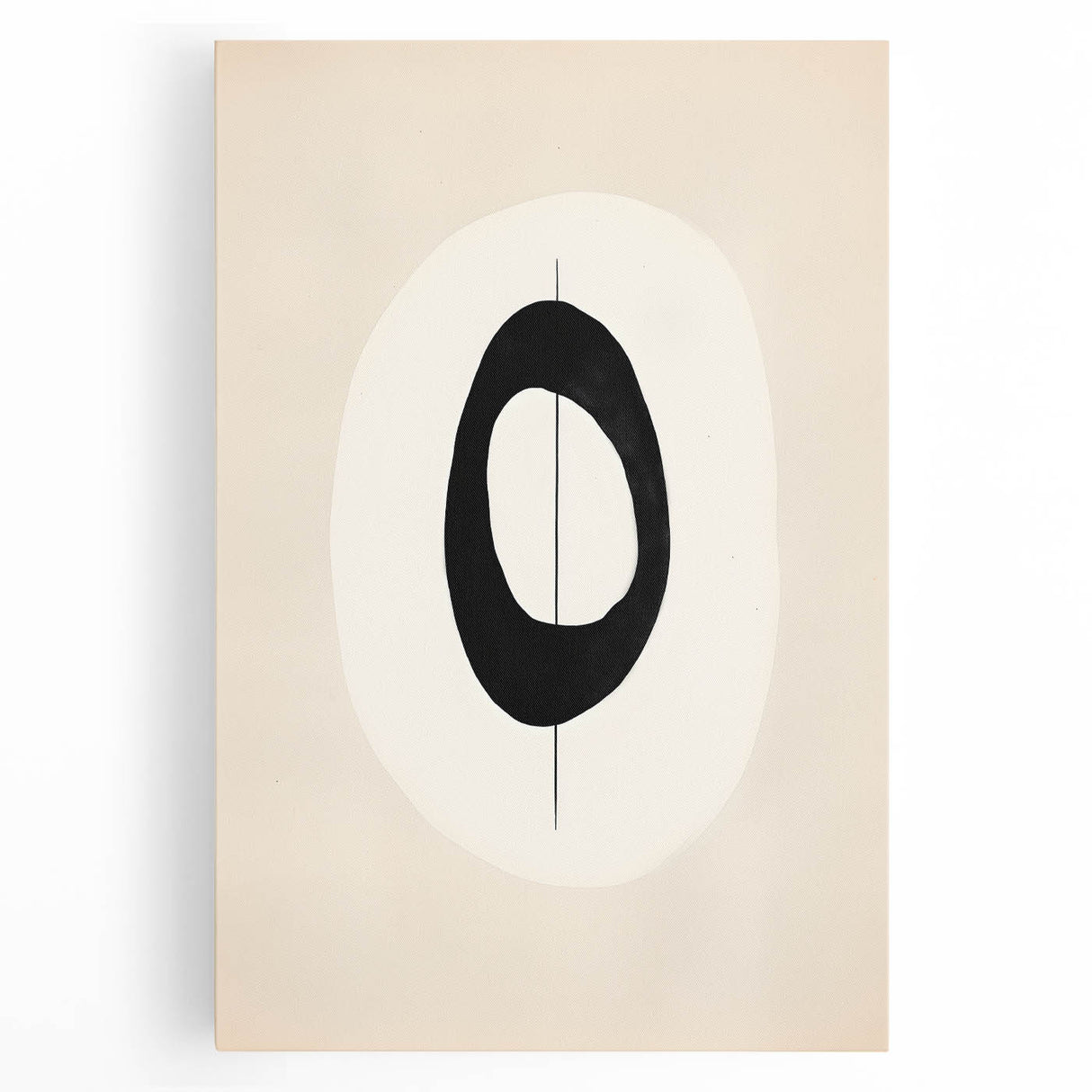 Canvas Art for Dining Area – Minimalist Black & White Abstract Print