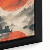 Close-up of a framed abstract minimalist wall art canvas showcasing soft pastel colors and geometric shapes, perfect for modern home decor. Ideal for enhancing contemporary living spaces.