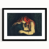 Expressionist Art: Emotional Abstract Portrait in Bold Red and Black