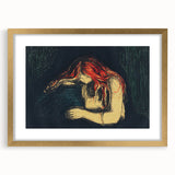 Expressionist Art: Emotional Abstract Portrait in Bold Red and Black