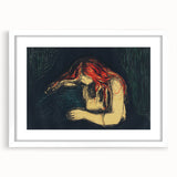 Expressionist Art: Emotional Abstract Portrait in Bold Red and Black