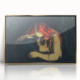 Expressionist Art: Emotional Abstract Portrait in Bold Red and Black