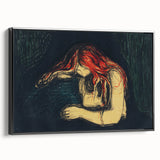 Expressionist Art: Emotional Abstract Portrait in Bold Red and Black