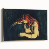 Expressionist Art: Emotional Abstract Portrait in Bold Red and Black