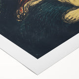 Expressionist Art: Emotional Abstract Portrait in Bold Red and Black