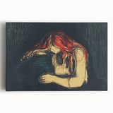 Expressionist Art: Emotional Abstract Portrait in Bold Red and Black