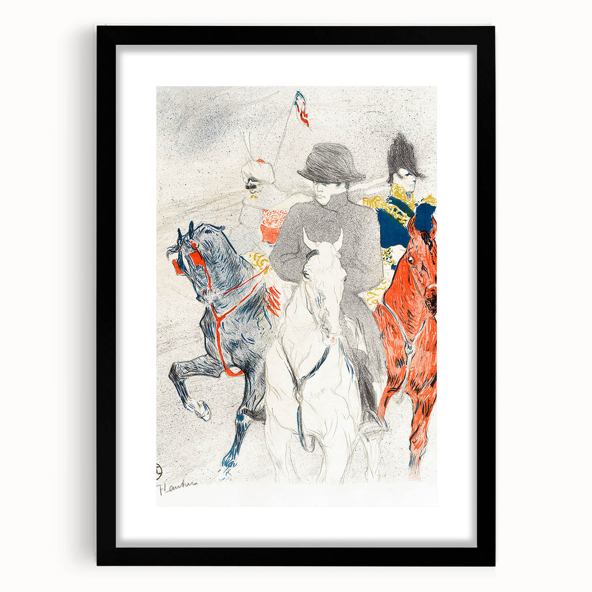 Napoleon and Horsemen - Impressionist Art by Toulouse-Lautrec