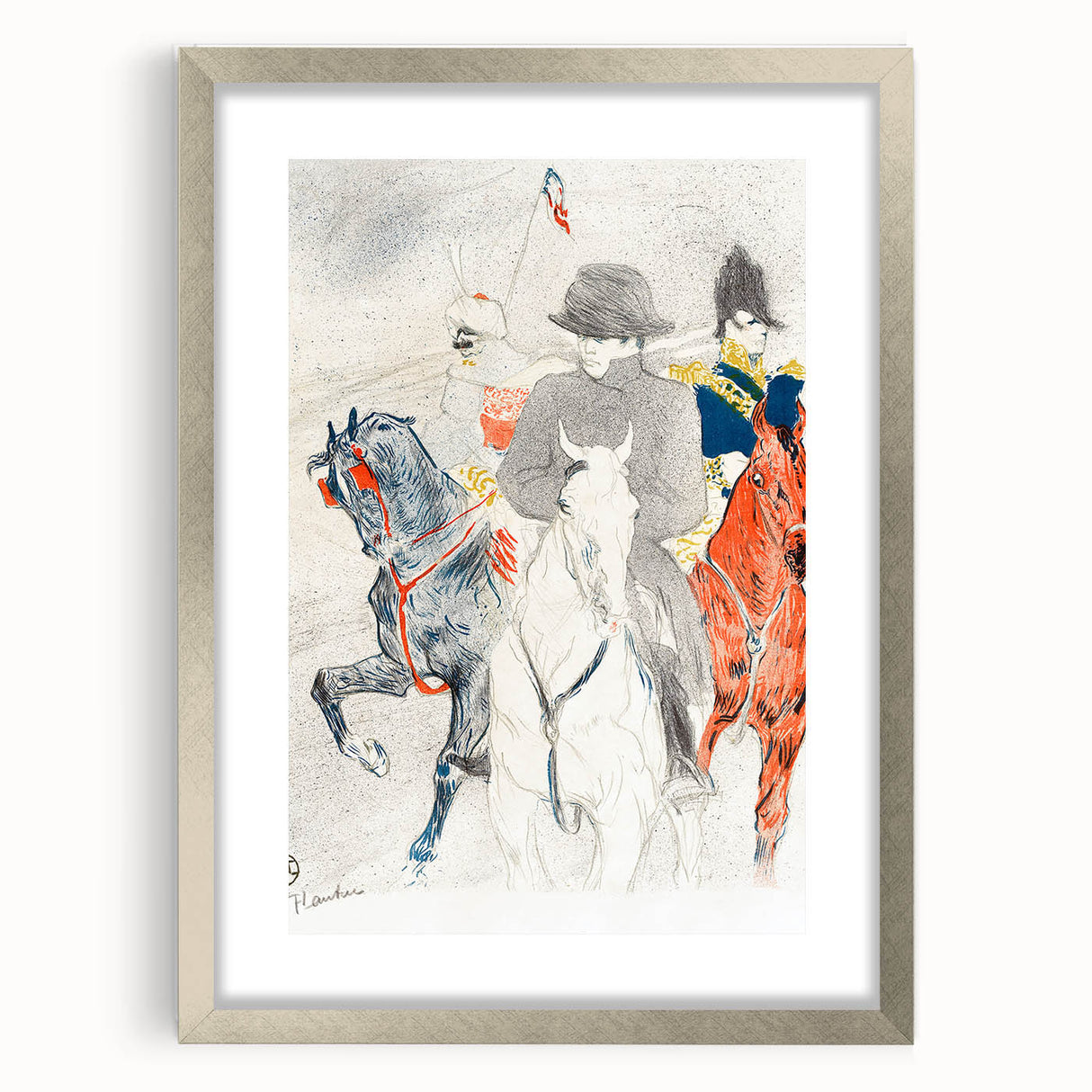 Napoleon and Horsemen - Impressionist Art by Toulouse-Lautrec