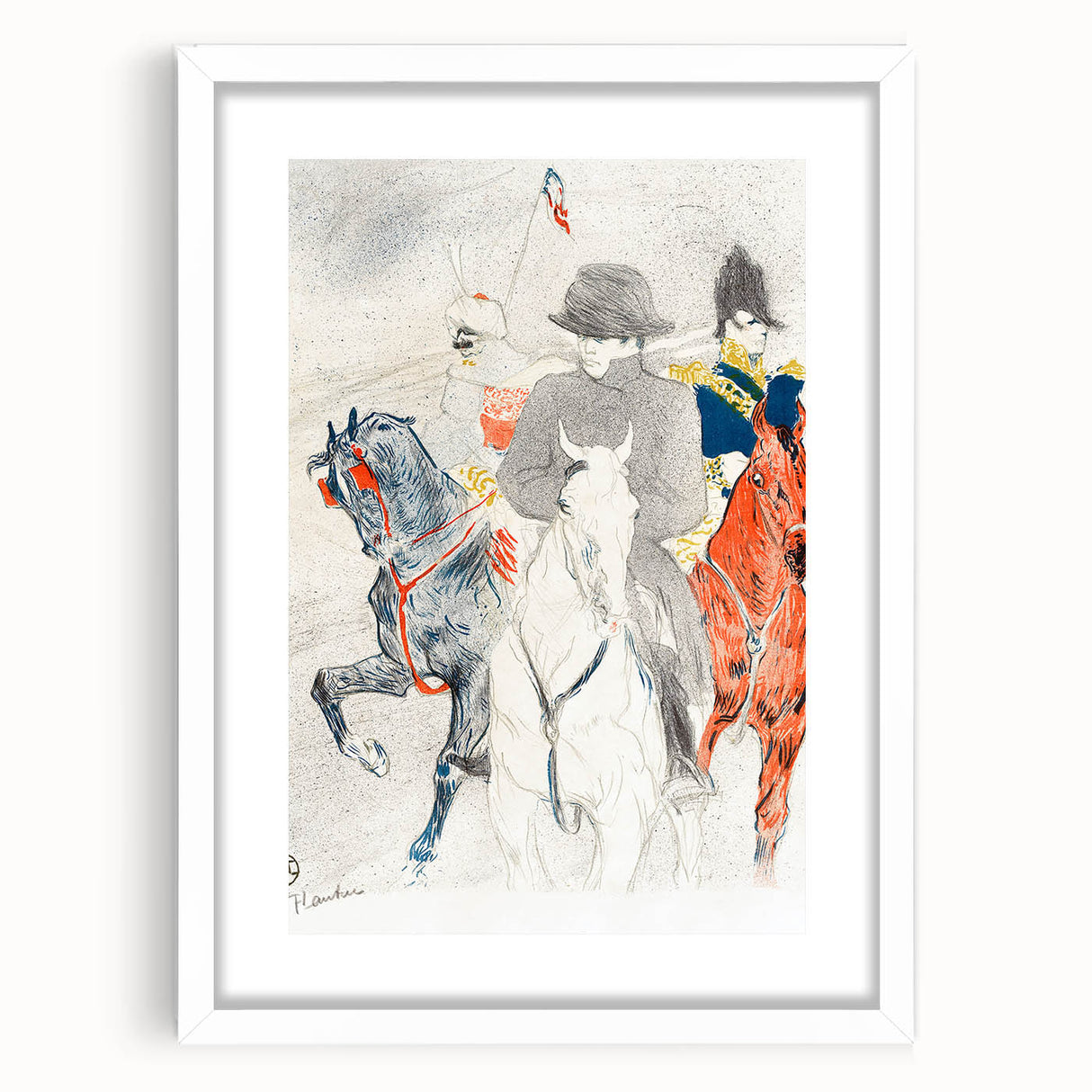 Napoleon and Horsemen - Impressionist Art by Toulouse-Lautrec