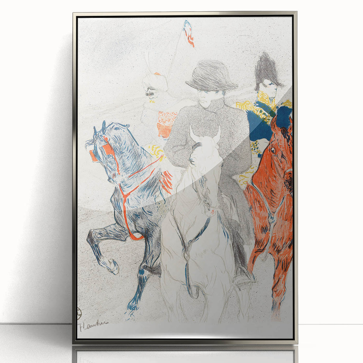 Napoleon and Horsemen - Impressionist Art by Toulouse-Lautrec