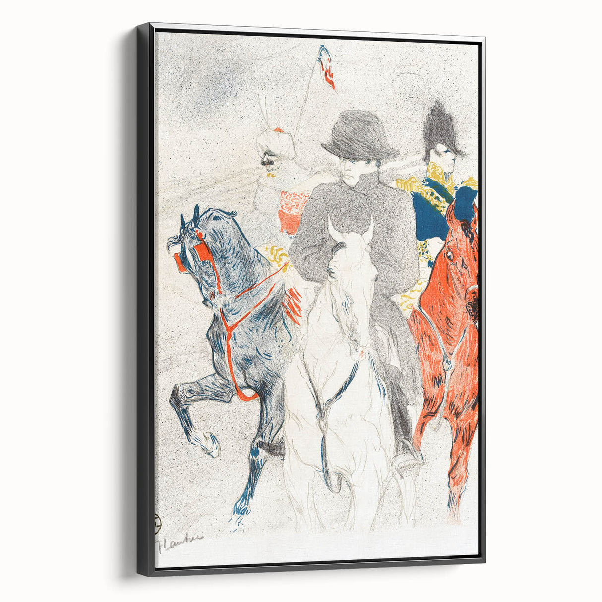 Napoleon and Horsemen - Impressionist Art by Toulouse-Lautrec