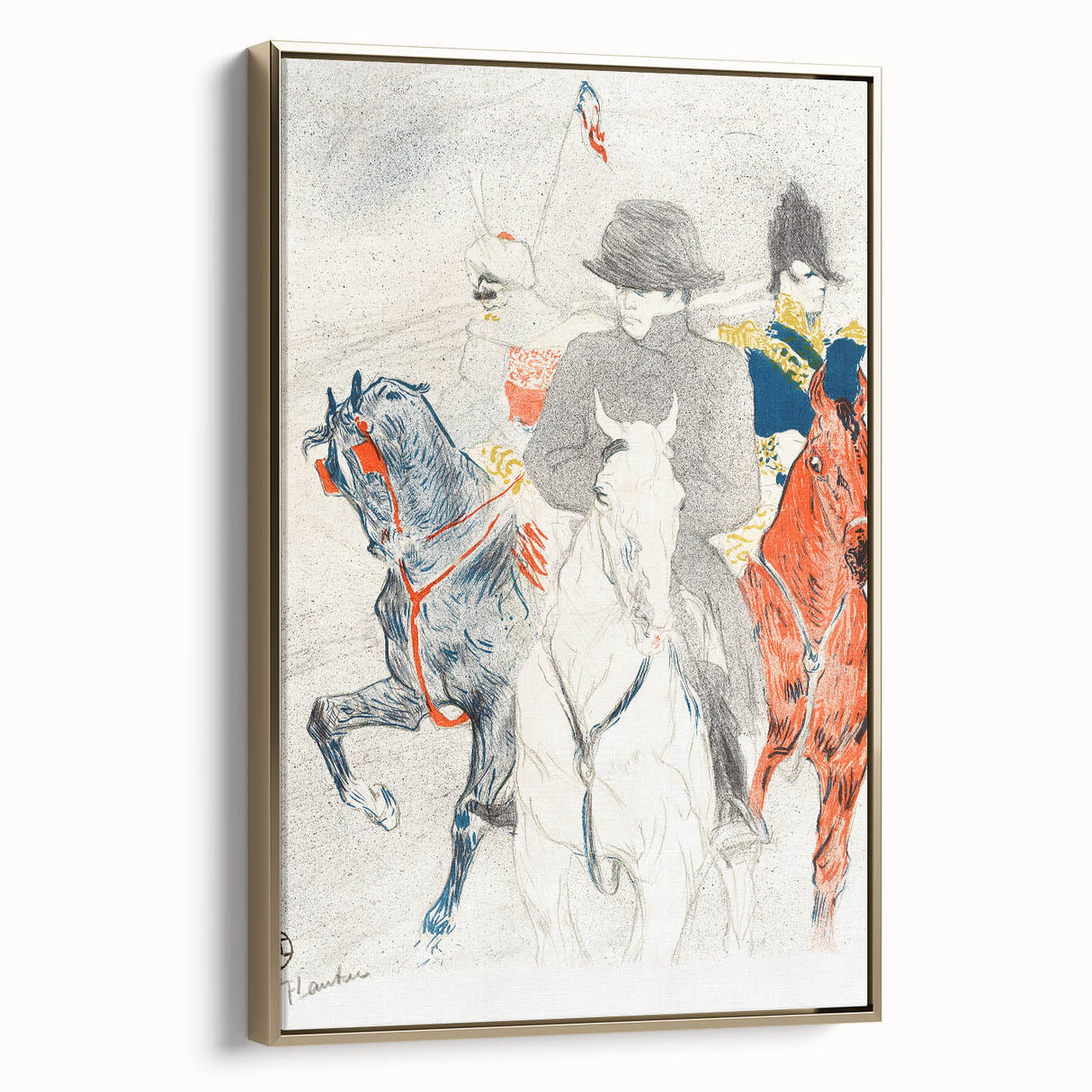 Napoleon and Horsemen - Impressionist Art by Toulouse-Lautrec
