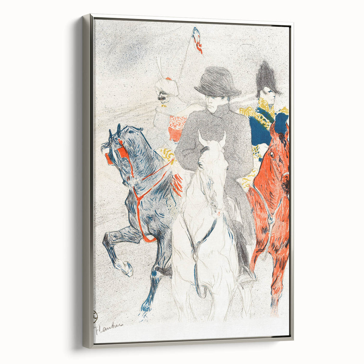 Napoleon and Horsemen - Impressionist Art by Toulouse-Lautrec