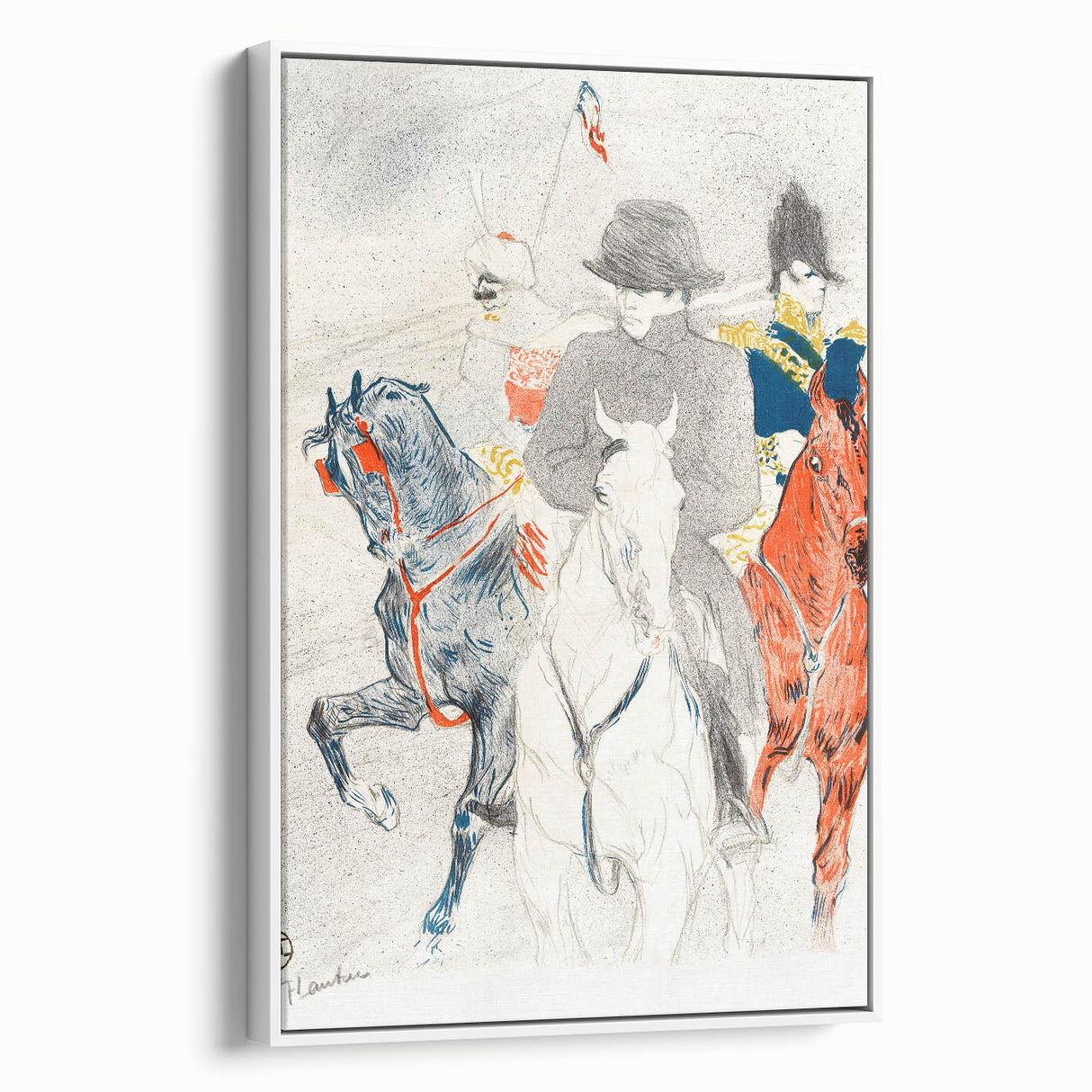 Napoleon and Horsemen - Impressionist Art by Toulouse-Lautrec