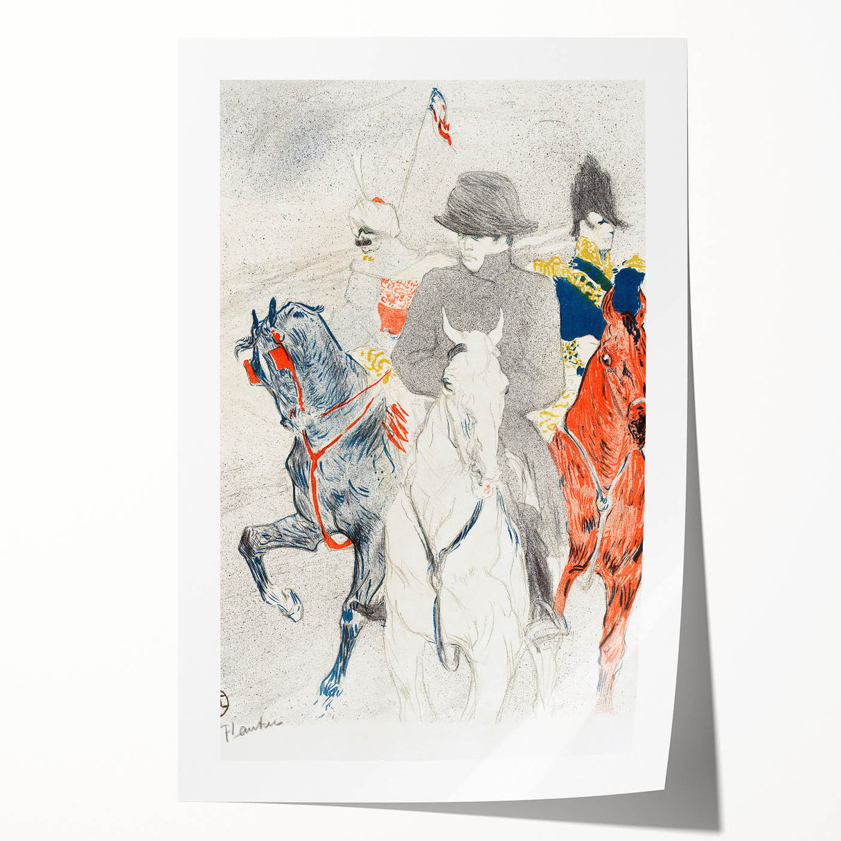 Napoleon and Horsemen - Impressionist Art by Toulouse-Lautrec